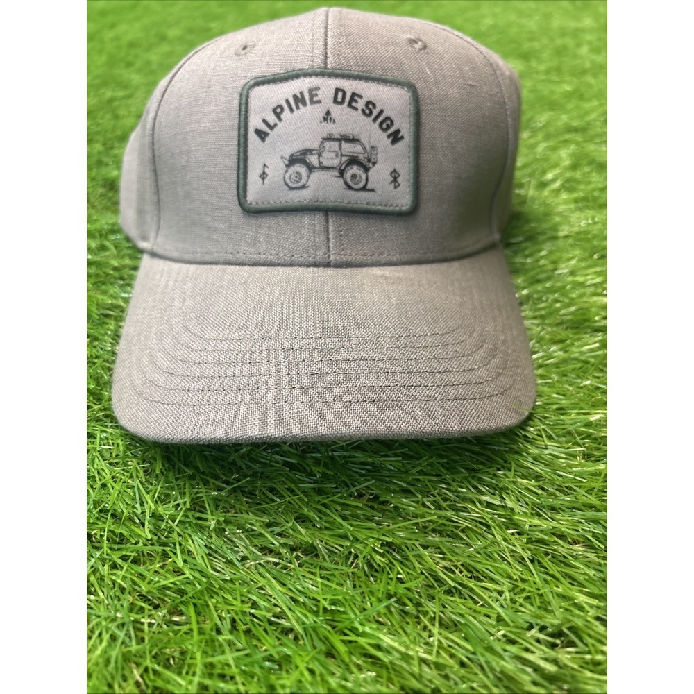 Men's Alpine Design Hat Cap AD Patch Grey OSFA‎ Adjustable New